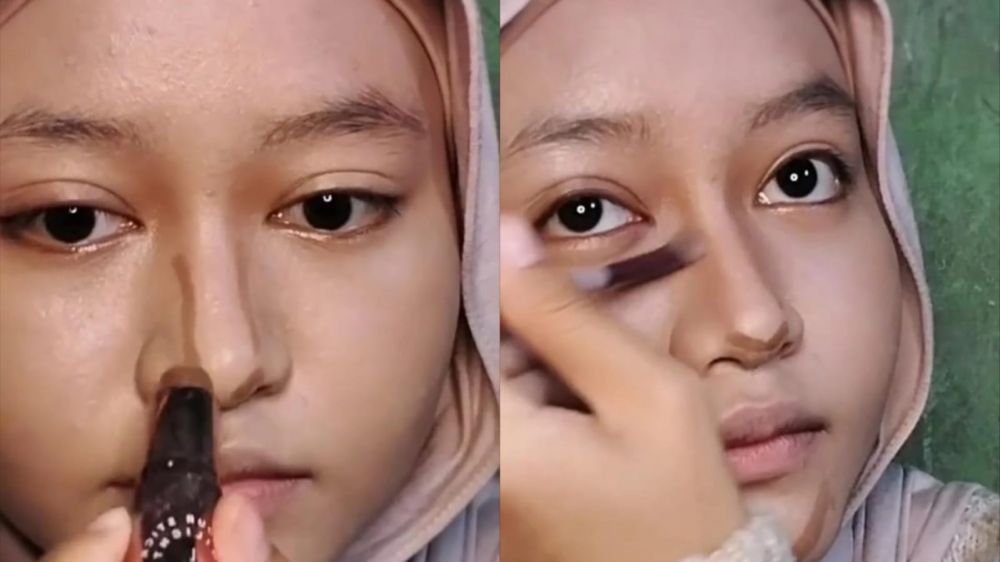 hasil makeup remaja ini dinilai bak MUA profesional © TikTok