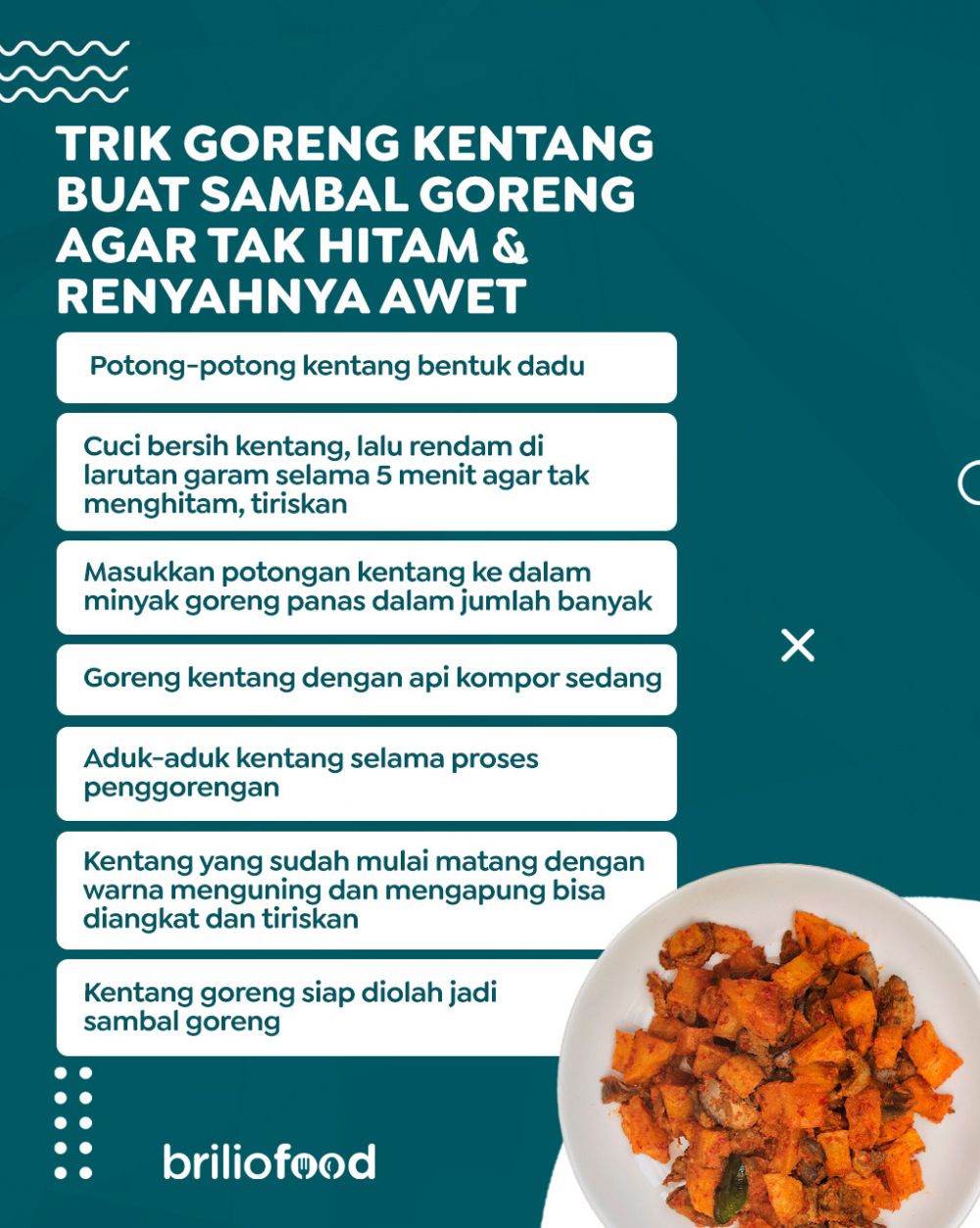 Trik goreng kentang untuk sambal goreng agar tidak hitam dan renyah tahan lama