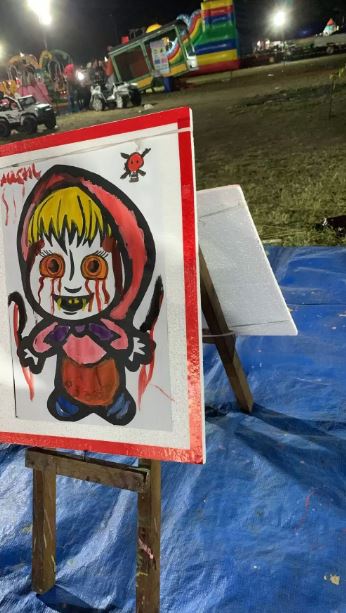 Potret kocak hasil mewarnai kartun anak Berbagai sumber