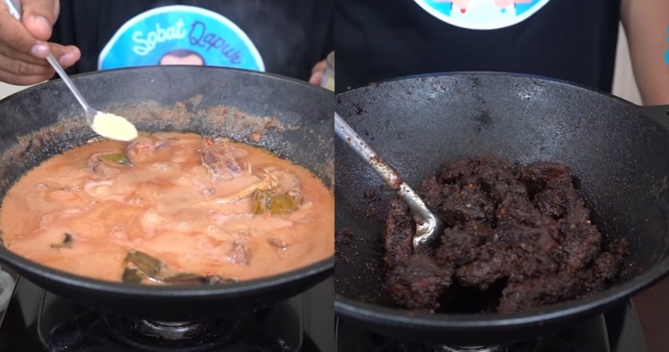 Bisa jadi stok lauk awet 3 bulan, ini trik mengolah rendang hitam agar dagingnya empuk dan tak hancur