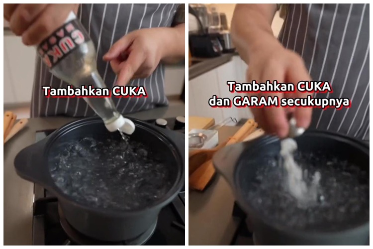 Tanpa sabun dan nggak perlu digosok, ini cara bersihkan spatula kayu pakai 2 bahan dapur