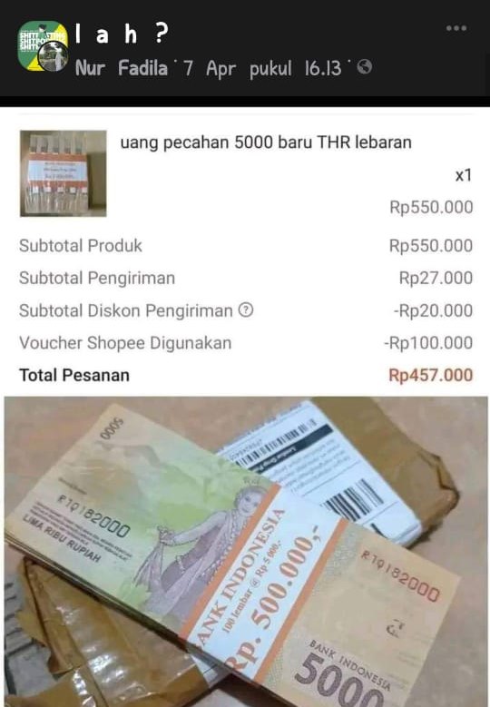 status tentang THR © berbagai sumber