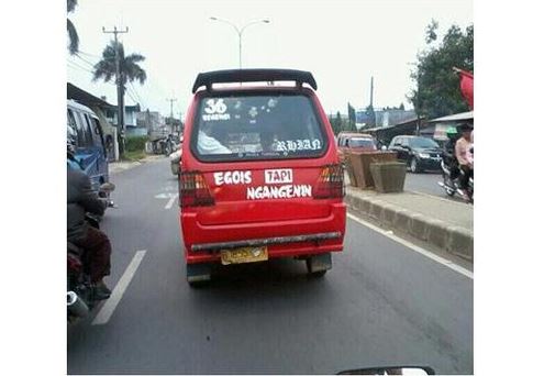 Tulisan di angkot Berbagai sumber