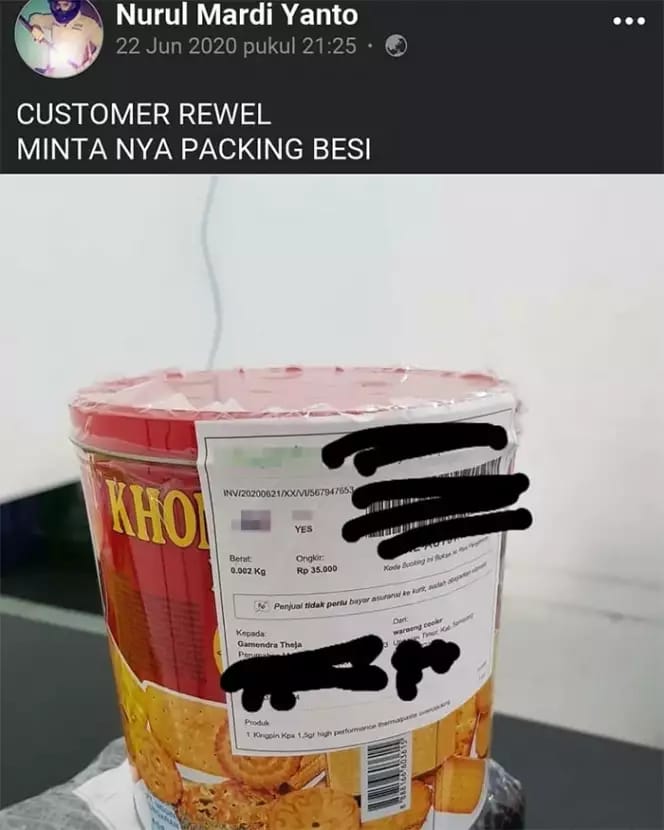 11 potret kocak bungkus paket dari olshop © berbagai sumber