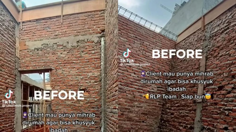 transformasi kamar kosong jadi mushola ini bikin terpana © TikTok transformasi kamar kosong jadi mushola ini bikin terpana © TikTok