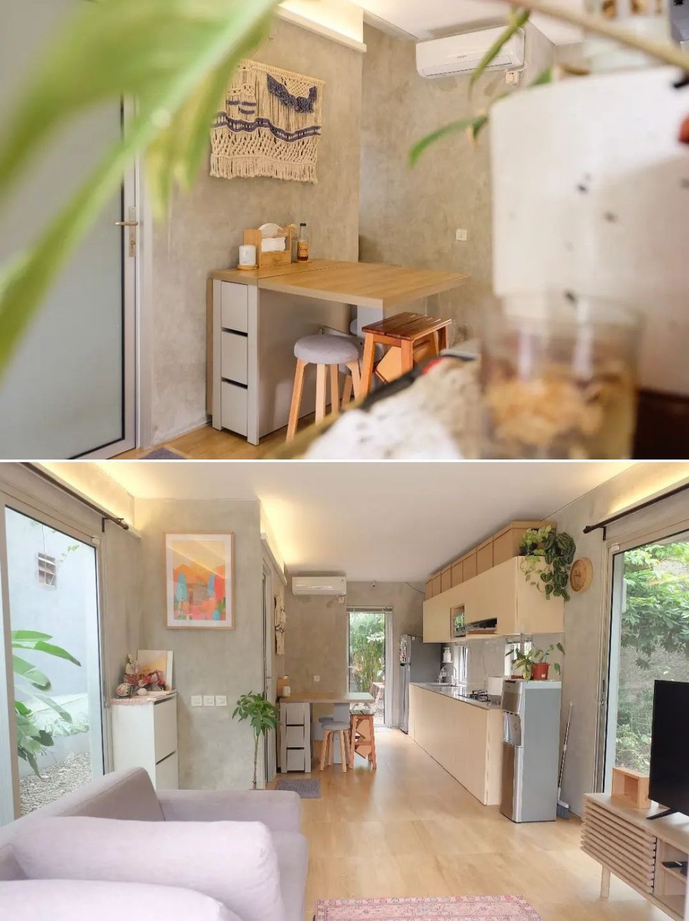 Desain rumah mini berdinding semen, 11 potret interiornya minimalis tapi tetap compact
