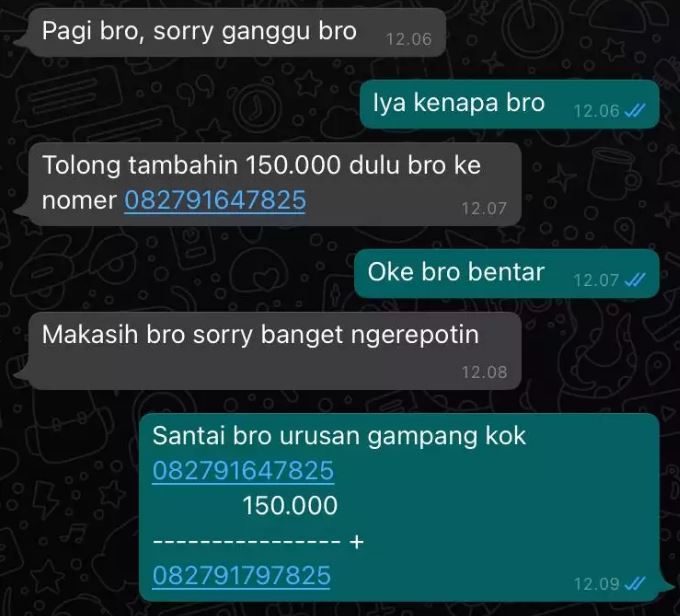 Chat lucu teman pinjam duit Berbagai sumber