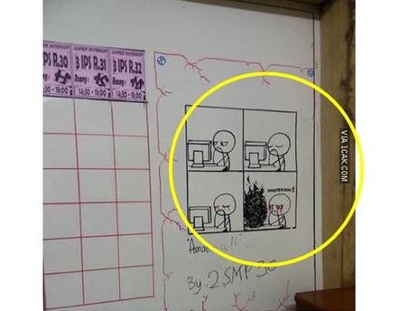 tulisan lucu di papan tulis Berbagai sumber