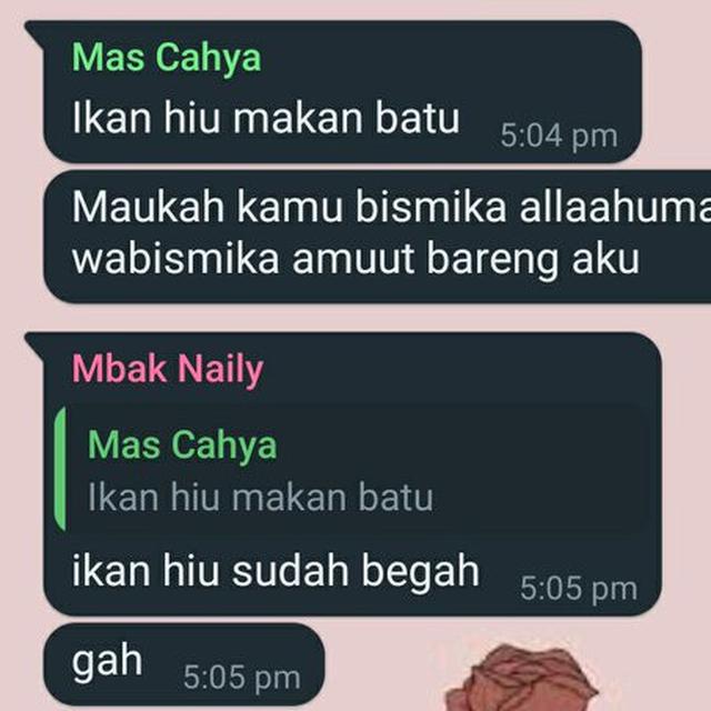 11 chat lucu berbalas pantun ini bikin senyum © berbagai sumber 11 chat lucu berbalas pantun ini bikin senyum © berbagai sumber