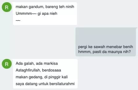 11 chat lucu berbalas pantun ini bikin senyum © berbagai sumber 11 chat lucu berbalas pantun ini bikin senyum © berbagai sumber