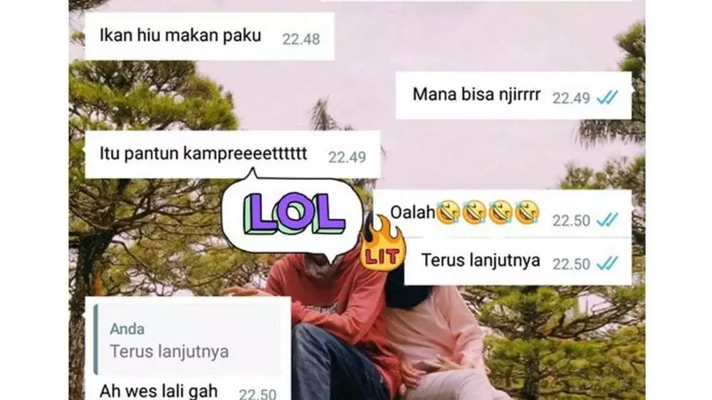 11 chat lucu berbalas pantun ini bikin senyum © berbagai sumber 11 chat lucu berbalas pantun ini bikin senyum © berbagai sumber