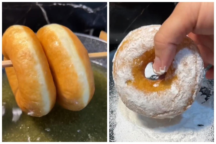 Cara membuat donat yang ada di mal, dijamin lembut, ada white ring, dan tahan 2 hari nggak keras