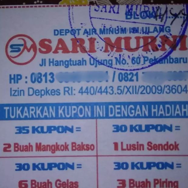 Tulisan lucu penjual air galon Berbagai sumber