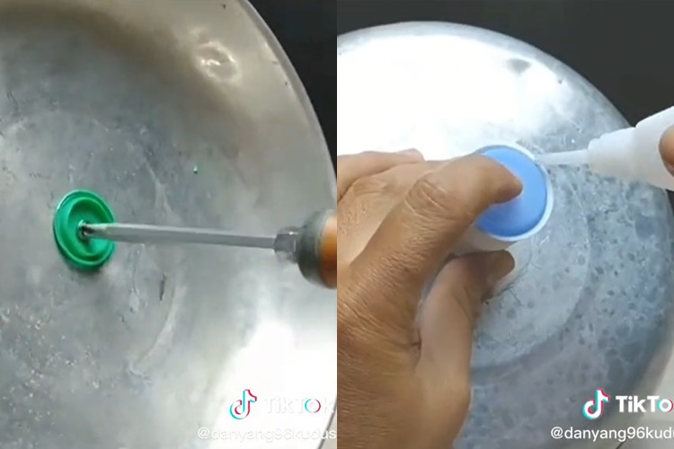 Pegangan tutup panci lepas, begini cara memperbaikinya hanya dengan 3 limbah tutup botol