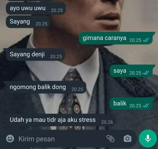 Chat lucu capek sama kelakuan pacar Berbagai sumber