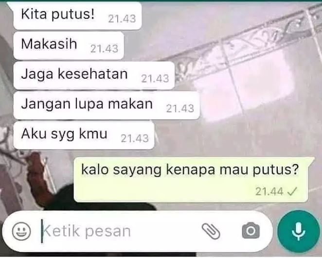Chat lucu capek sama kelakuan pacar Berbagai sumber