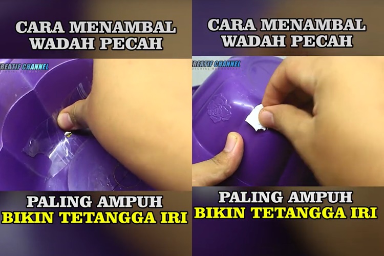 Jangan langsung dibuang, begini cara menambal baskom pecah dan bocor pakai dua alat