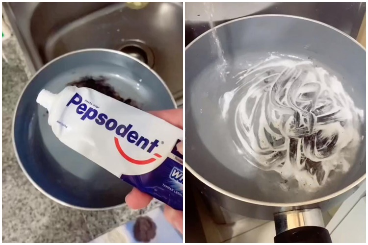 Cukup pakai 2 bahan, ini cara ampuh bersihkan kerak hitam di teflon