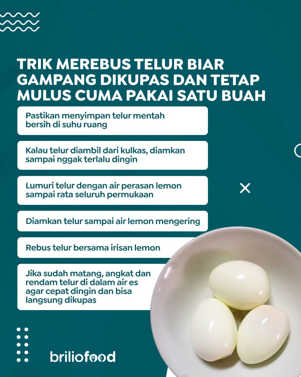 Cukup pakai 1 bahan dapur, ini trik merebus telur agar mudah dikupas dan hasilnya mulus