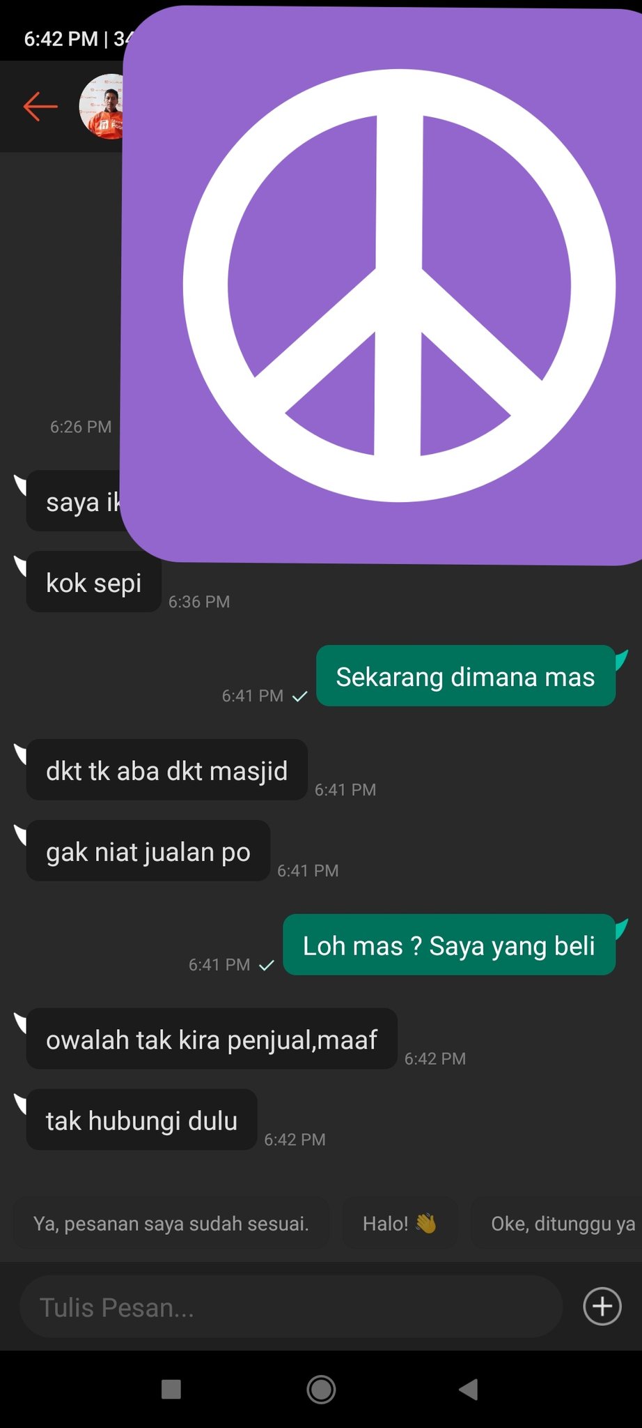 chat tanya posisi driver © Twitter