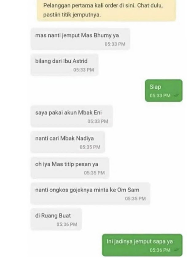 chat lucu minta dijemput ini malah bikin gagal paham © berbagai sumber