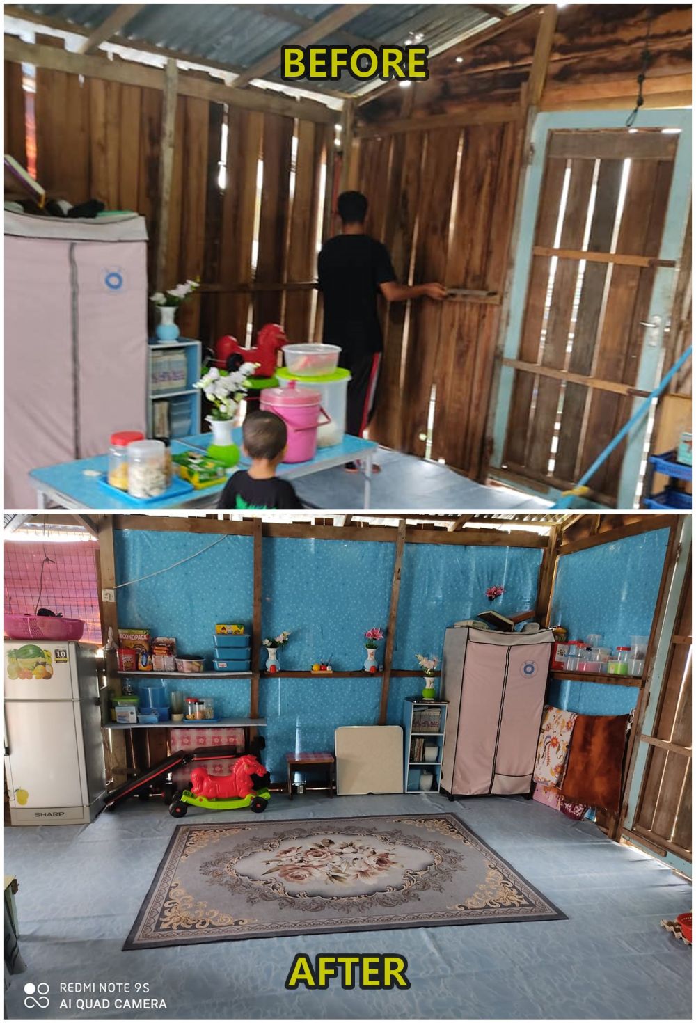 rumah apung isi tertata rapi © Facebook