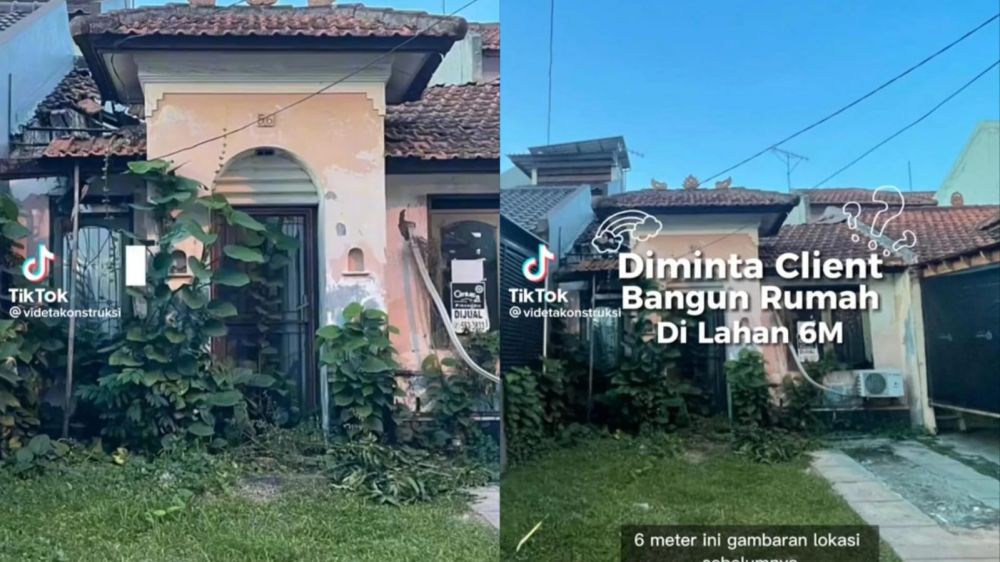 Rumah tua kecil seluas 6 meter ini disulap jadi bak hotel © TikTok Rumah tua kecil seluas 6 meter ini disulap jadi bak hotel © TikTok
