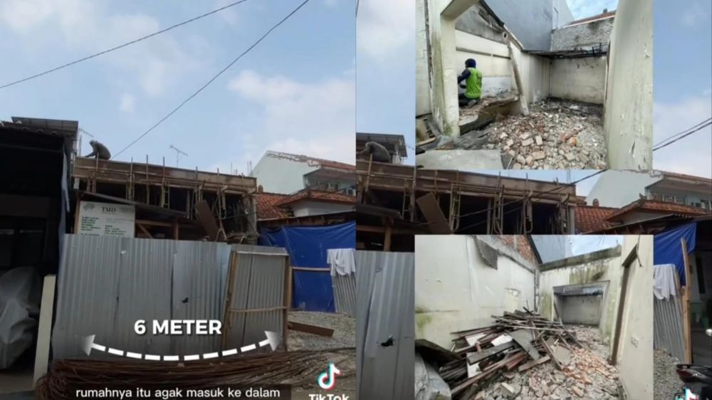 Rumah tua kecil seluas 6 meter ini disulap jadi bak hotel © TikTok Rumah tua kecil seluas 6 meter ini disulap jadi bak hotel © TikTok