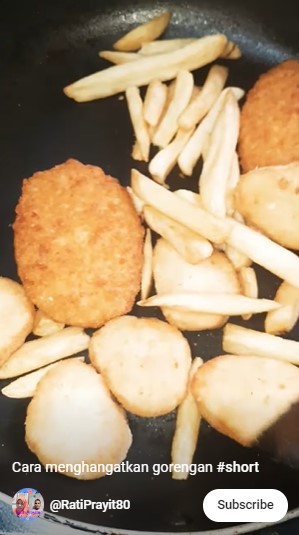 Cara hangatkan nugget dan kentang supaya kering dan tetap enak ini tak butuh microwave atau air fryer