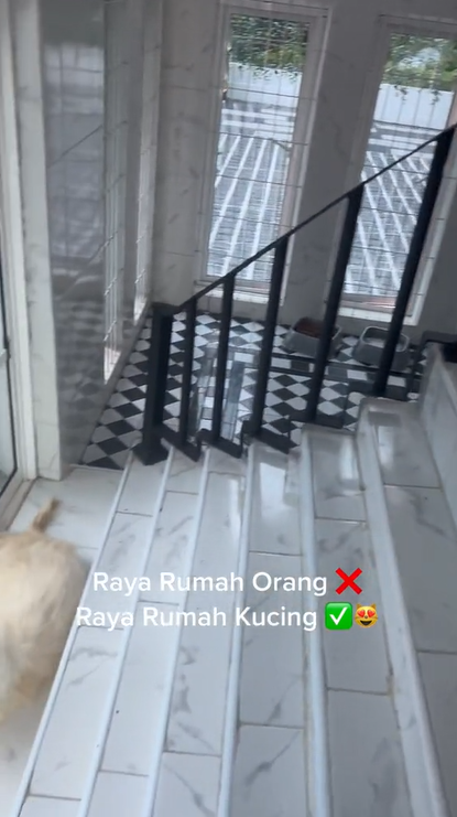 Kandang kucing ini bentuknya bak rumah gedongan © 2023 brilio.net Kandang kucing ini bentuknya bak rumah gedongan © 2023 brilio.net