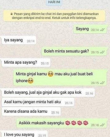 Chat lucu pasangan bercanda ini ujungnya susah ditebak © berbagai sumber Chat lucu pasangan bercanda ini ujungnya susah ditebak © berbagai sumber