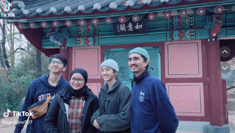 Duta Sheila On 7 bareng keluarga ke Korea © TikTok