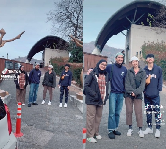 Duta Sheila On 7 bareng keluarga ke Korea © TikTok