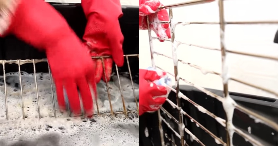 Tanpa dikerik atau disikat kuat, ini cara mudah bersihkan noda gosong membandel di rak oven