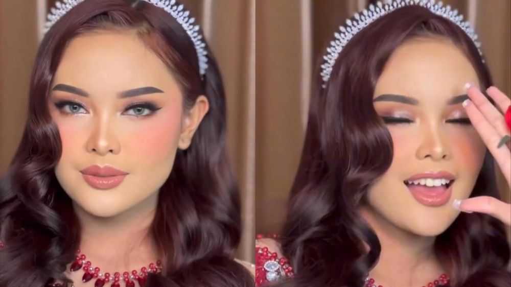 dimakeup ala Jisoo BLACKPINK di MV Flower © TikTok