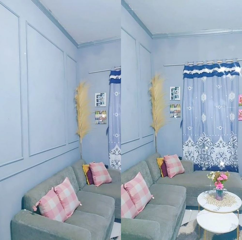 Potret makeover ruang tamu jadi estetik dengan list kayu low budget, modalnya kurang dari Rp 200 ribu