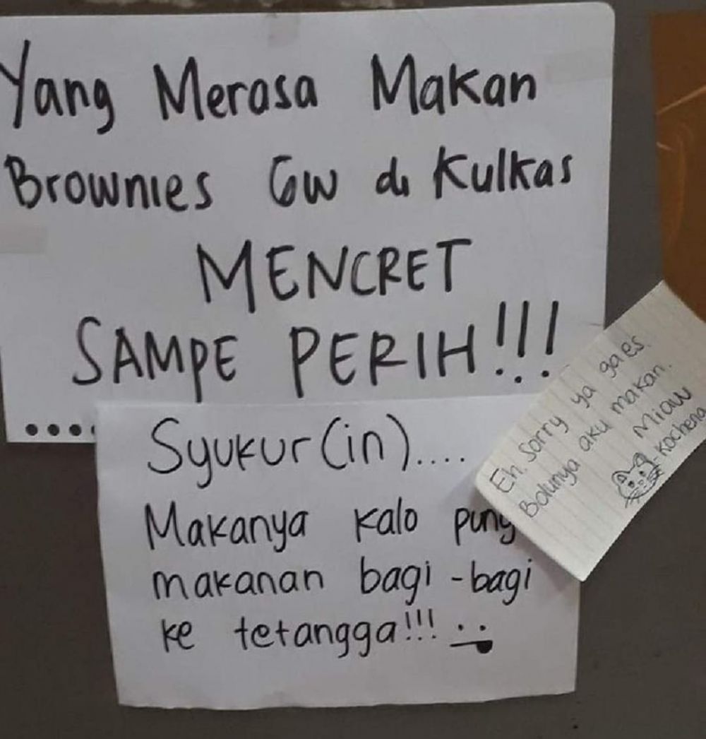 potret kocak peringatan di kos-kosan ini bisa bikin berantem © berbagai sumber