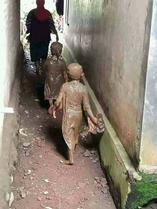 momen apes kena lumpur © berbagai sumber