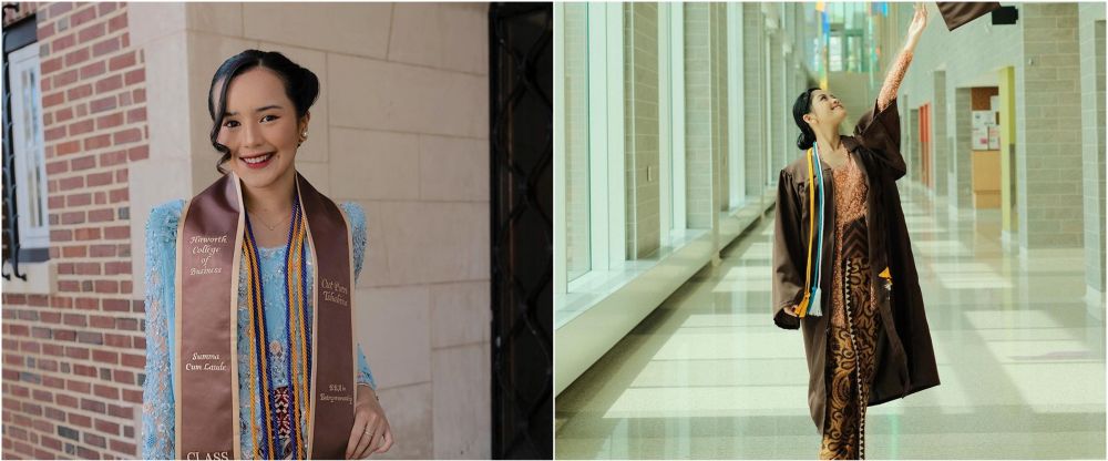 beda gaya beby tsabina dan yoriko saat wisuda © berbagai sumber