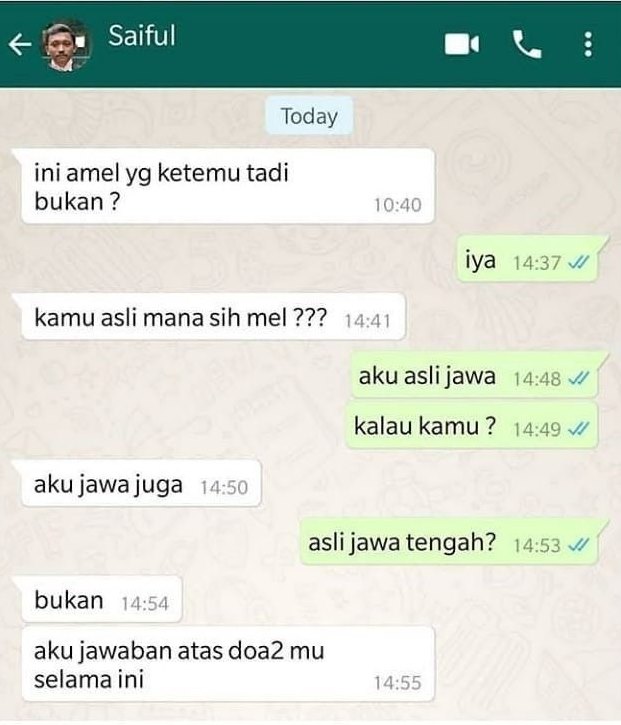 chat lucu baru kenalan © berbagai sumber
