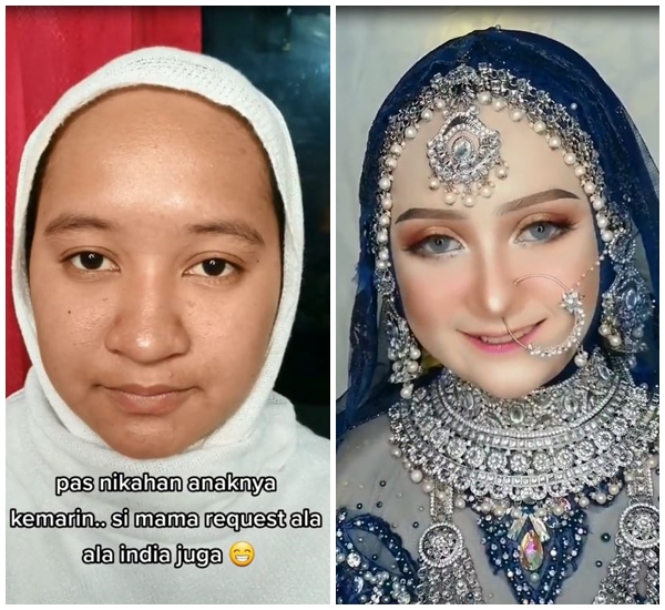 before after makeup pengantin india © berbagai sumber before after makeup pengantin india © berbagai sumber