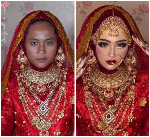 before after makeup pengantin india © berbagai sumber before after makeup pengantin india © berbagai sumber