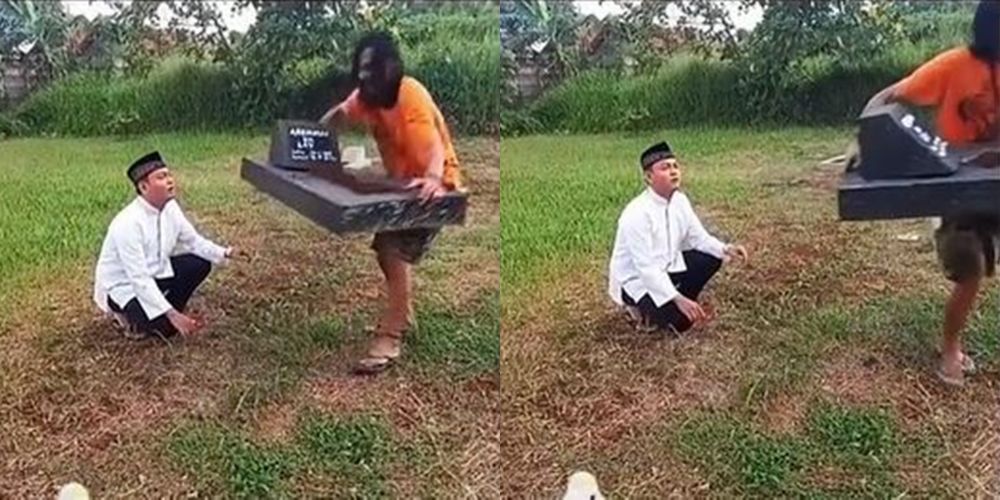 pembuatan scene kuburan di sinetron TikTok pembuatan scene kuburan di sinetron TikTok