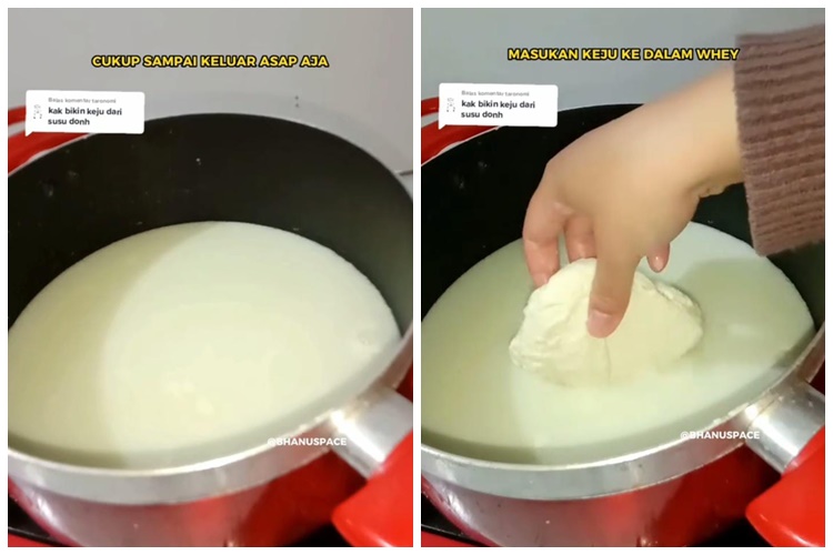 Bukan dicampur tepung tapioka, ini trik sederhana membuat keju mozarella cukup menggunakan 2 bahan