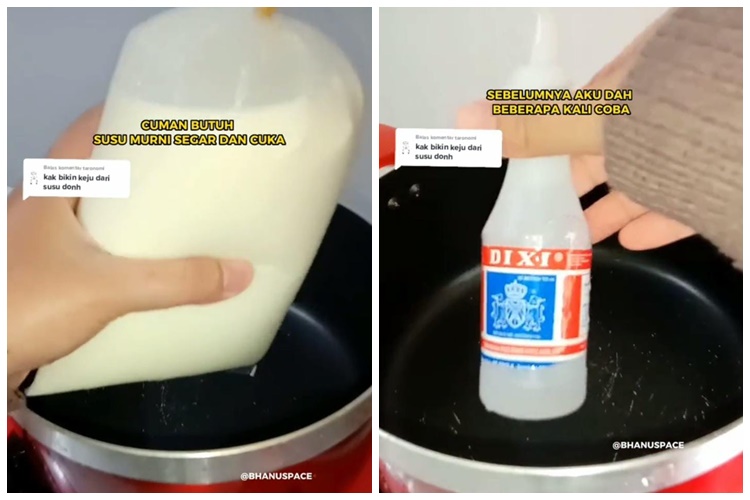 Bukan dicampur tepung tapioka, ini trik sederhana membuat keju mozarella cukup menggunakan 2 bahan