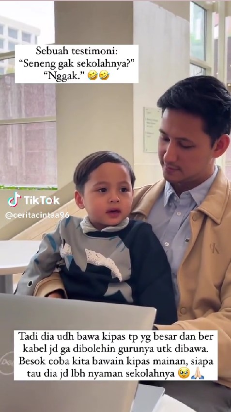 anak tasya kamila bawa kipas ke sekolah © berbagai sumber