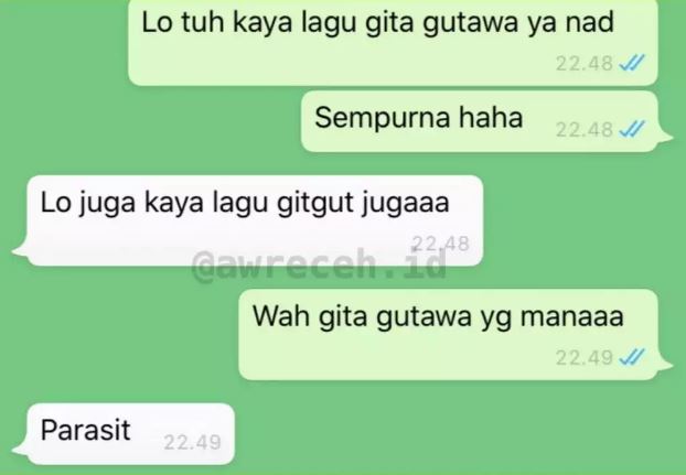 Chat lucu gagal baper Berbagai sumber
