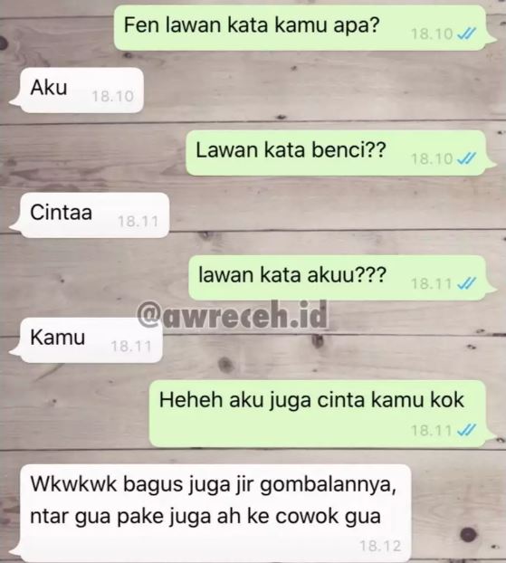 Chat lucu gagal baper Berbagai sumber