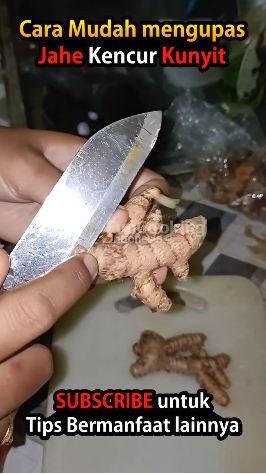 Bukan pakai pisau, ini trik praktis mengupas kunyit agar tak berantakan dan bikin tangan pegal
