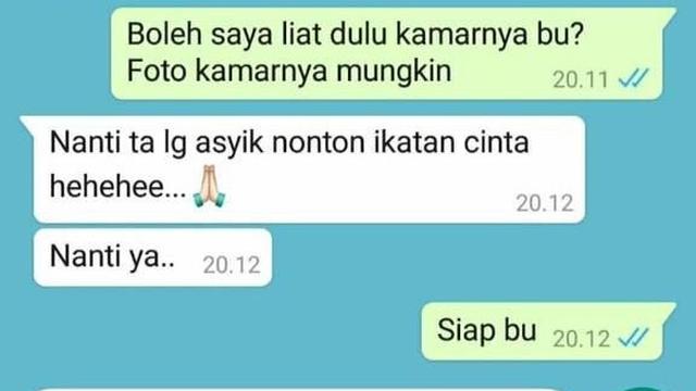 11 chat lucu dengan pemilik kos © berbagai sumber 11 chat lucu dengan pemilik kos © berbagai sumber